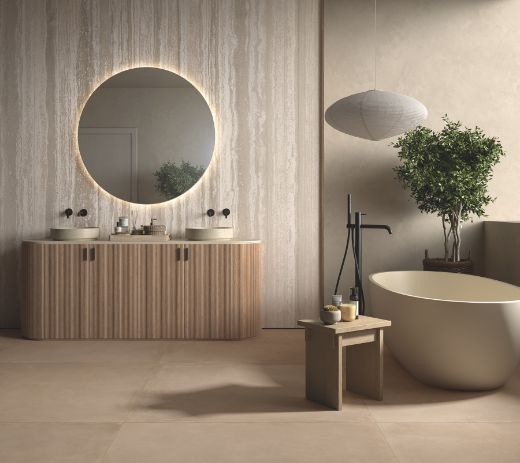 Billede af Cocoon Travertino Silver Grey  120x120 cm (LPM - Matpoleret)