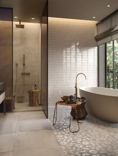 Billede af CottoFaenza Almond Mosaik 5x5 cm (RM - Mat)