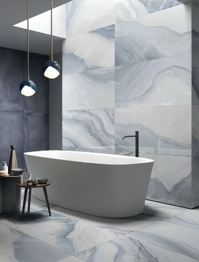 Billede af Oro Agate Blue Lace 90x90 cm (LP - Poleret)