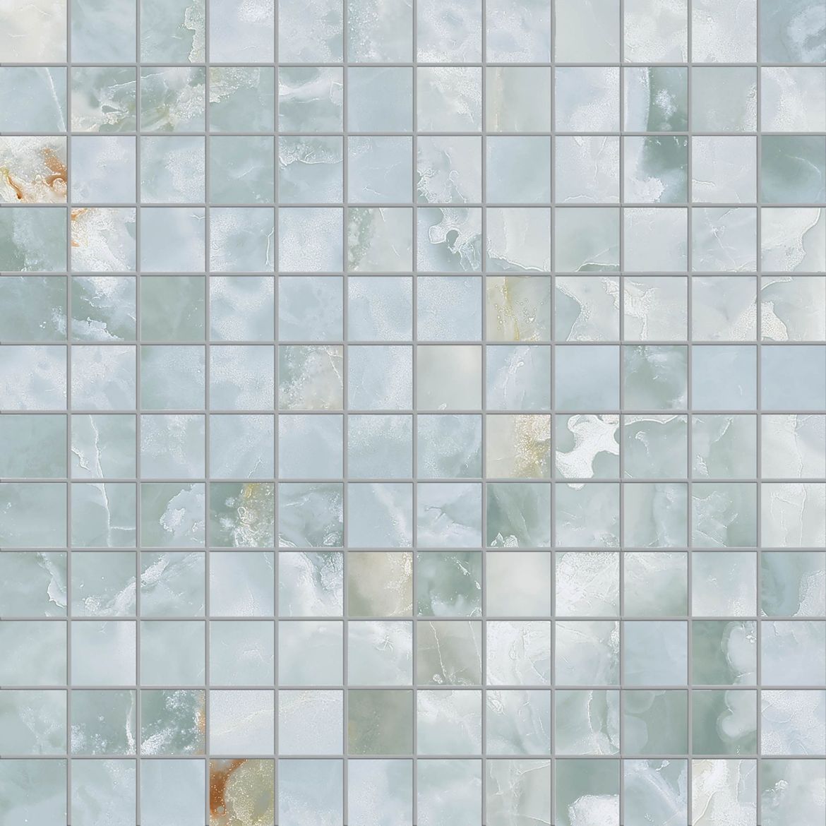Billede af Aesthetica Onice Azzurro Mosaik 2,5x2,5 cm (LPM - Matpoleret)