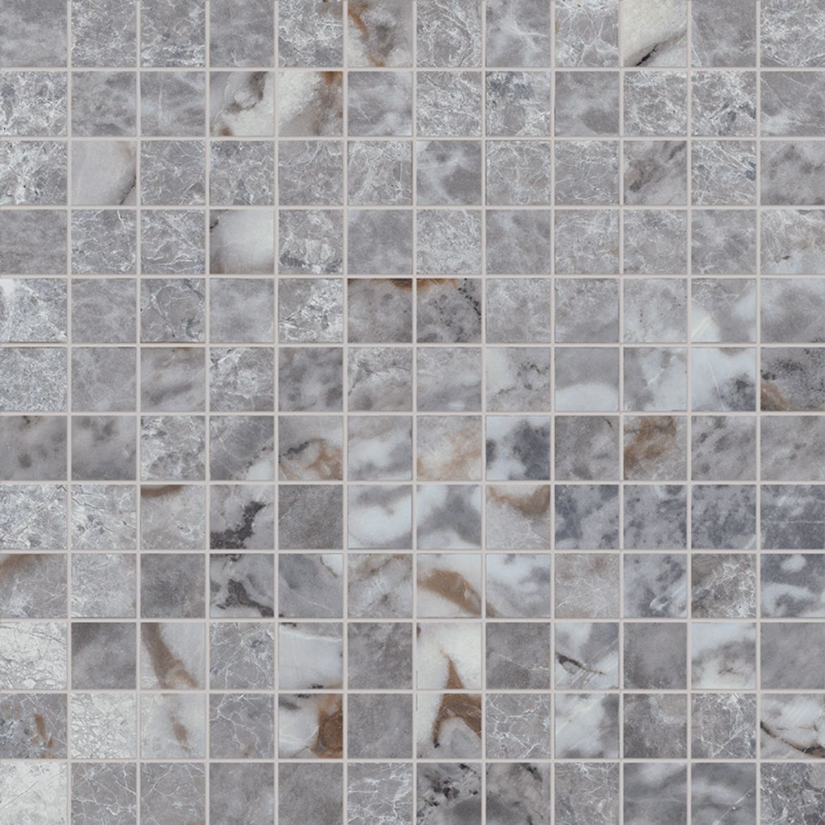 Billede af Aesthetica Unico Grey Mosaik 2,5x2,5 cm (RM - Mat)