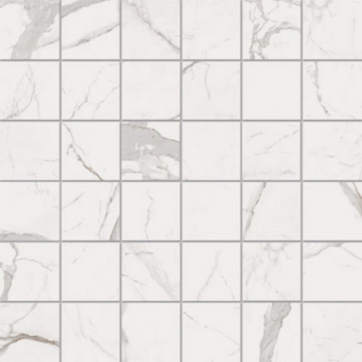 Billede af Bianco Calacatta Borghini Mosaik 5x5 cm (RM - Mat)