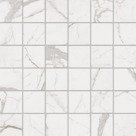 Billede af Bianco Calacatta Borghini Mosaik 5x5 cm (RM - Mat)