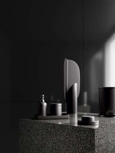 Billede af Endless Black Terrazzo 60x120 cm (RM - Mat)