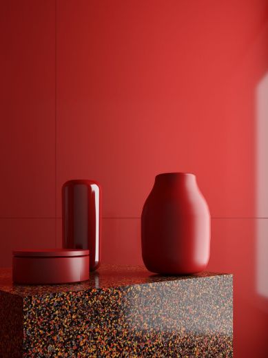 Billede af Endless Red 120x120 cm (LLL - Højglanspoleret)