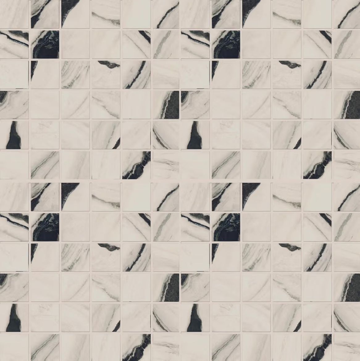 Billede af The Room Panda White Mosaik 2,5x2,5 cm (RM - Mat)